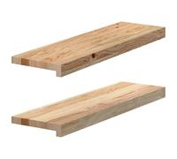 vidaXL Davanzali 2 pz Non Trattati 70x20x2 cm Legno Massello di Rovere, Bordo della Finestra, davanzale della Finestra in Quercia, davanzale in Legno