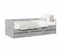 vidaXL Daybed con cassetto Grigio Cemento Legno ingegnerizzato