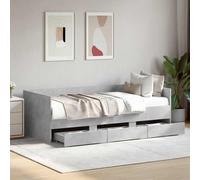 vidaXL Daybed con cassetto Grigio Cemento Legno ingegnerizzato