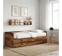 vidaXL Daybed con cassetto Legno antico Legno ingegnerizzato