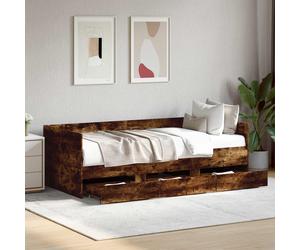 vidaXL Daybed con cassetto Rovere Fumo Legno ingegnerizzato