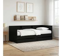vidaXL Daybed con cassetto Rovere Nero Legno ingegnerizzato