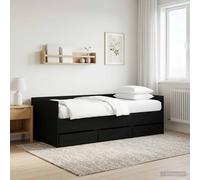 vidaXL Daybed con cassetto Rovere Nero Legno ingegnerizzato