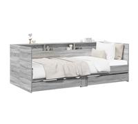 vidaXL Daybed con cassetto Sonoma grigio Legno ingegnerizzato, Letto daybed compatto, rettangolare per camere moderne, salvaspazio, versatile, funzionale e stiloso