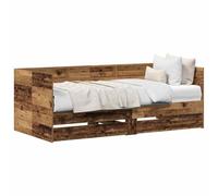 vidaXL Daybed Legno vecchio 75 x 190 cm Legno ingegnerizzato | Legno massello recuperato, durevole e robusto, Due cassetti per organizzare facilmente gli spazi,