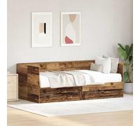 vidaXL Daybed Legno vecchio 90 x 190 cm Legno ingegnerizzato