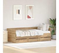 vidaXL Daybed Rovere artigianale 90 x 200 cm Legno multistrato