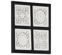 vidaXL Decorazione artistica Nero e Bianco 40 x 40 x 1,5 cm