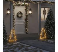 VidaXL Decorazione Luminosa Natalizia con Picchetti Albero 80LED 60cm