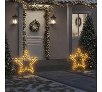 vidaXL Decorazione Luminosa Natalizia con Picchetti Stella 115LED 85cm