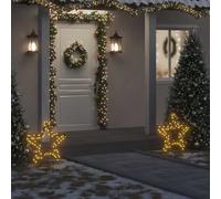 vidaXL Decorazione Luminosa Natalizia con Picchetti Stella 80LED 60cm