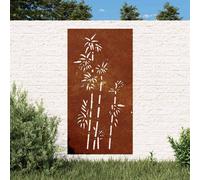 vidaXL Decorazione Muro da Giardino 105x55 cm bambù in Acciaio Corten