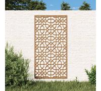 vidaXL Decorazione Muro da Giardino 105x55 cm Moresco Acciaio Corten