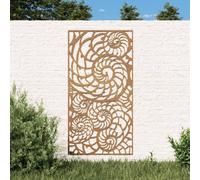 vidaXL Decorazione Muro da Giardino 105x55cm Conchiglia Acciaio Corten