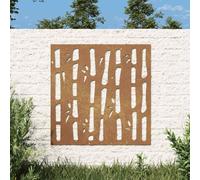 vidaXL Decorazione Muro da Giardino 55x55 cm bambù in Acciaio Corten