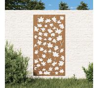 vidaXL Decorazione Muro Giardino 105x55 cm Foglia Acero Acciaio Corten