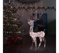 vidaXL Decorazione Natalizia Acrilico Renna 140 LED 120cm Bianco Caldo