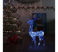 vidaXL Decorazione Natalizia in Acrilico Renna 140 LED 120 cm Blu