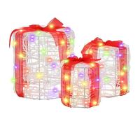 vidaXL Decorazione Scatola Regalo 3 pcs colorato 20 x 20 x 21 cm