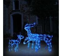 vidaXL Decorazioni di Natale a Forma di Renne 3 pz 229 LED