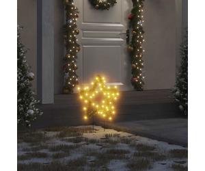 vidaXL Decorazioni Luminose Natalizie Picchetti 3pz Stella 50LED 29cm