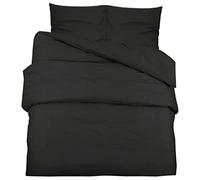 vidaXL Set Copripiumino Nero 240x220 cm in Cotone