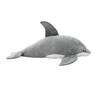 vidaXL Delfino in peluche grigio animali morbidi regalo bambino giocattolo bambino