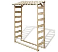vidaXL Deposito per Legname Capanno 150x44x176 cm Pino Impregnato