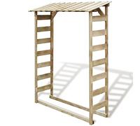 vidaXL Deposito per Legname Capanno 150x44x176 cm Pino Impregnato