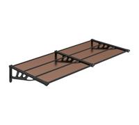 vidaXL Tettoia per Porta Nera 199x90 cm in Policarbonato