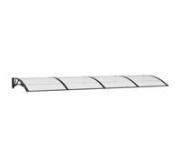 vidaXL Tettoia per Porta Nera 350x100 cm in Policarbonato