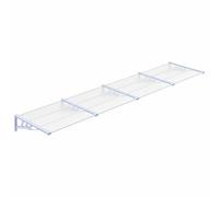 vidaXL Tettoia per Porta Grigio e Trasparente 396x90 cm Policarbonato