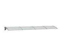 vidaXL Tettoia per Porta Grigia e Trasparente 400x75 cm Policarbonato