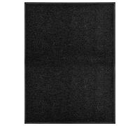 vidaXL Deurmat wasbaar 90x120 cm zwart