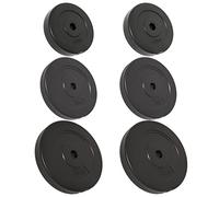 vidaXL Dischi Pesi 6 Pezzi Cemento Barre Allenamento Sollevamento Fitness Bodybuilding Esercizio Sport Palestra Casa 30 kg