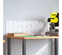 vidaXL Dischi Quadrati 2 pcs Argento 50 x 25 cm Alluminio