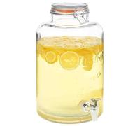 VidaXL Distributore d'Acqua XXL con Rubinetto Trasparente 8 L Vetro