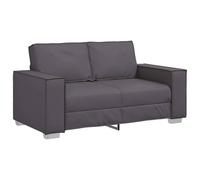 vidaXL Divanetto Moderno per Due in Grigio Rivestito in Ecopelle Design Elegante Seduta Confortevole Mobili per Soggiorno o Ufficio Divano Compatto