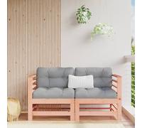 vidaXL Divani Angolari con Cuscini 2 pz in Legno Massello di Douglas