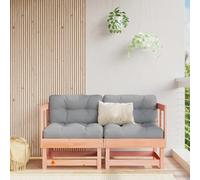 vidaXL Divani Angolari con Cuscini 2 pz in Legno Massello di Douglas