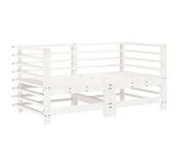vidaXL Divani Angolari da Giardino 2 pz Bianchi Legno Massello di Pino