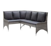 AX Salotto 2 Divani Poltrona 8cuscini Antracite Polyrattan Sala Angolare 310223