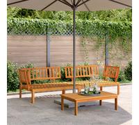 vidaXL Divani Angolari Pallet da Giardino 2pz Legno Massello di Acacia
