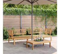 Divani Angolari Pallet da Giardino 2pz Legno Massello di Acacia