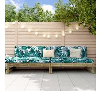 vidaXL Divani Centrali da Giardino 2pz 120x80 cm Legno Impregnato Pino