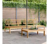 Divani Centrali da Giardino Pallet 2pz Legno Massello di Acacia