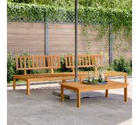 vidaXL Divani Centrali da Giardino Pallet 2pz Legno Massello di Acacia