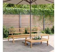 vidaXL Divani Centrali da Giardino Pallet 2pz Legno Massello di Acacia