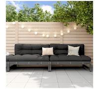 VIDAXL - Divani Centrali Giardino 2pz Grigi 120x80cm Massello Pino