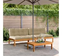 vidaXL Divani Centrali Pallet Giardino con Cuscini 2pz Massello Acacia